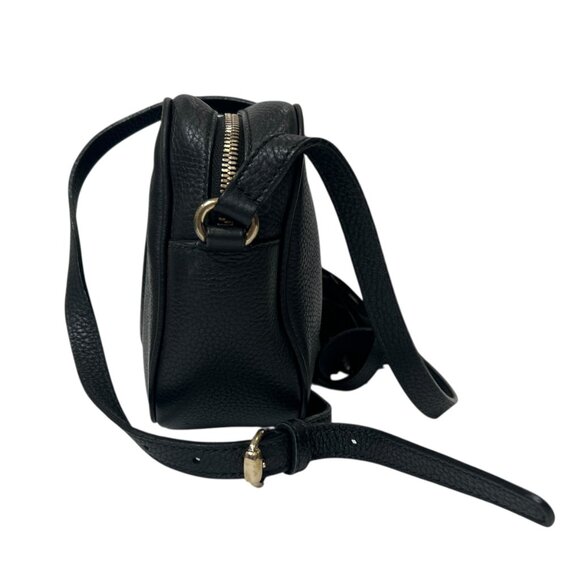 $1280 GUCCI Black Leather Disco Soho Gold Hardware Tassel Crossbody Bag as is - Picture 4 of 16